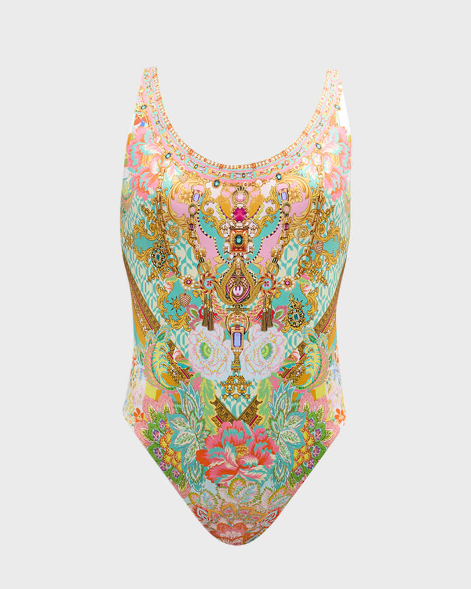 An Italian Welcome Reversible Scoop One-Piece Swimsuit